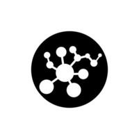molecuul icoon . chemie illustratie teken. wetenschappelijk symbool. chemisch obligaties logo. vector
