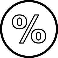 percentage vector pictogram