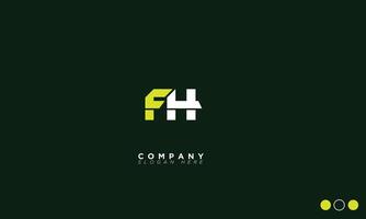 fh alfabet brieven initialen monogram logo vector