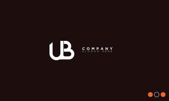 ub alfabet brieven initialen monogram logo vector