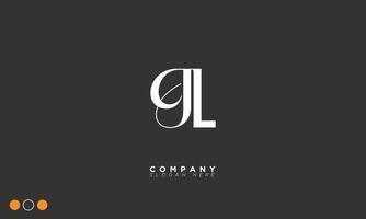 gl alfabet brieven initialen monogram logo vector