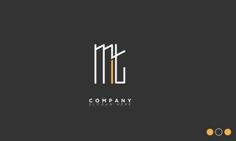 mt alfabet brieven initialen monogram logo vector