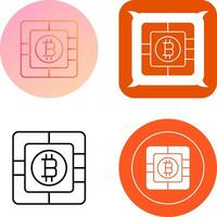 bitcoin spaander icoon ontwerp vector