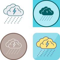 regenachtig dag icoon ontwerp vector
