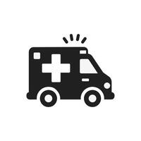 ambulance icoon in wit backgroudn vector