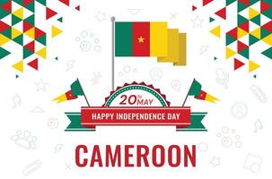 nationaal dag van Kameroen illustratie. onafhankelijkheid dag van kameroen. geschikt voor groet kaart, poster en spandoek. vector