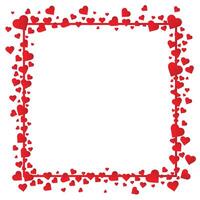 rood hart elegant kader, foto kader, valentijnsdag dag en bruiloft vector