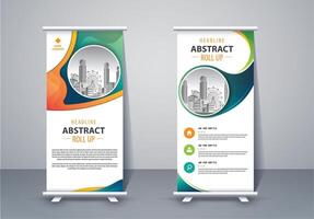 rollen omhoog bedrijf sjabloon lay-out brochure brochure vector