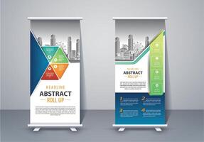 verticaal banier ontwerp uithangbord reclame brochure folder sjabloon x-banner en straat bedrijf vlag van gemak, lay-out achtergrond vector