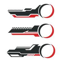 auto inpakken stickers abstract racing strepen meetkundig vormen vector