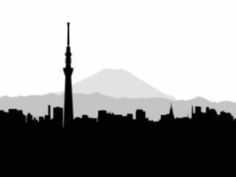 tokyo stad horizon silhouet illustratie vector