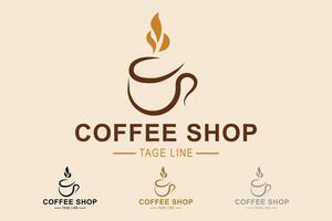 koffie logo. koffie kop ontwerp. geschikt voor koffie winkel logo, koffie Product, cafe, en meer. gemakkelijk ontwerp bewerkbare vector
