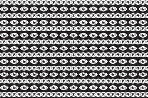 illustratie patroon, abstract meetkundig stijl. herhalen abstract van de oog Aan zwart achtergrond. vector