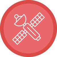 satelliet lijn multi cirkel icoon vector