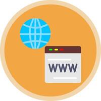 web Diensten vlak multi cirkel icoon vector