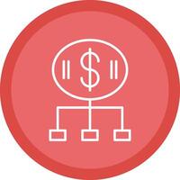 bedrijf aansluiten lijn multi cirkel icoon vector
