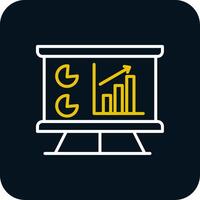 gegevens analytics lijn rood cirkel icoon vector