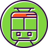 ondergronds trein gevulde ontwerp icoon vector