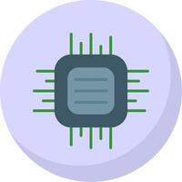 CPU vlak bubbel icoon vector