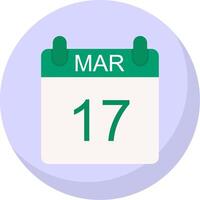 maart vlak bubbel icoon vector