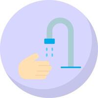 hand- wassen vlak bubbel icoon vector