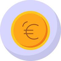 euro vlak bubbel icoon vector