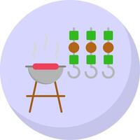 bbq vlak bubbel icoon vector