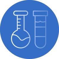 laboratorium fles vlak bubbel icoon vector