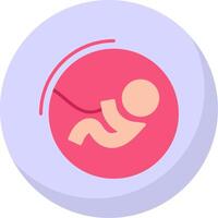 foetus vlak bubbel icoon vector