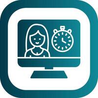 timer glyph helling hoek icoon vector