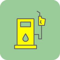 benzine station gevulde geel icoon vector