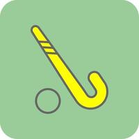 hockey gevulde geel icoon vector