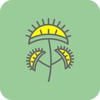 Venus flytrap gevulde geel icoon vector