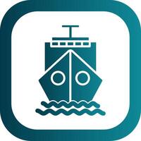 schip glyph helling hoek icoon vector