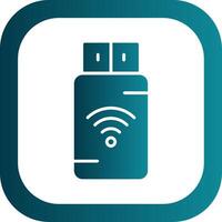 pendrive glyph helling hoek icoon vector