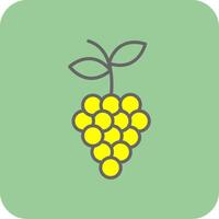 druiven gevulde geel icoon vector