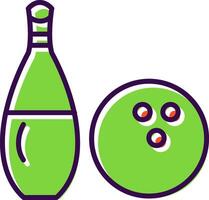 bowling gevulde ontwerp icoon vector