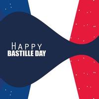 frankrijk vlag achtergrond van happy bastille day vector design