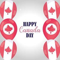 Canadese ballonnen van happy canada day vector design