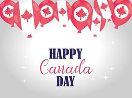 Canadese ballonnen van happy canada day vector design