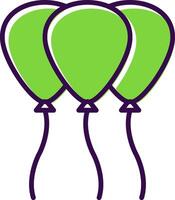 ballon gevulde ontwerp icoon vector