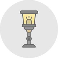 lamp lijn gevulde licht icoon vector