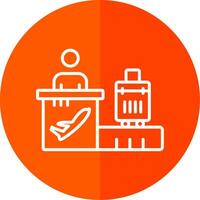 luchthaven lijn rood cirkel icoon vector