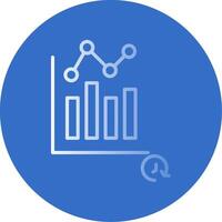 tijd analyse vlak bubbel icoon vector