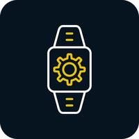 SmartWatch lijn rood cirkel icoon vector