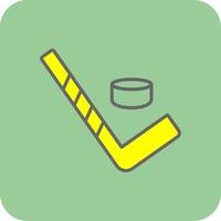 hockey gevulde geel icoon vector