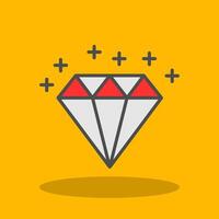 diamant gevulde schaduw icoon vector