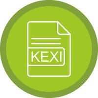 kexi het dossier formaat lijn multi cirkel icoon vector
