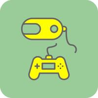 vr spel glyph helling hoek icoon vector