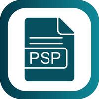 psp het dossier formaat glyph helling hoek icoon vector